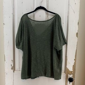 Shop Basic USA Scoop Back Lightweight Sweater L